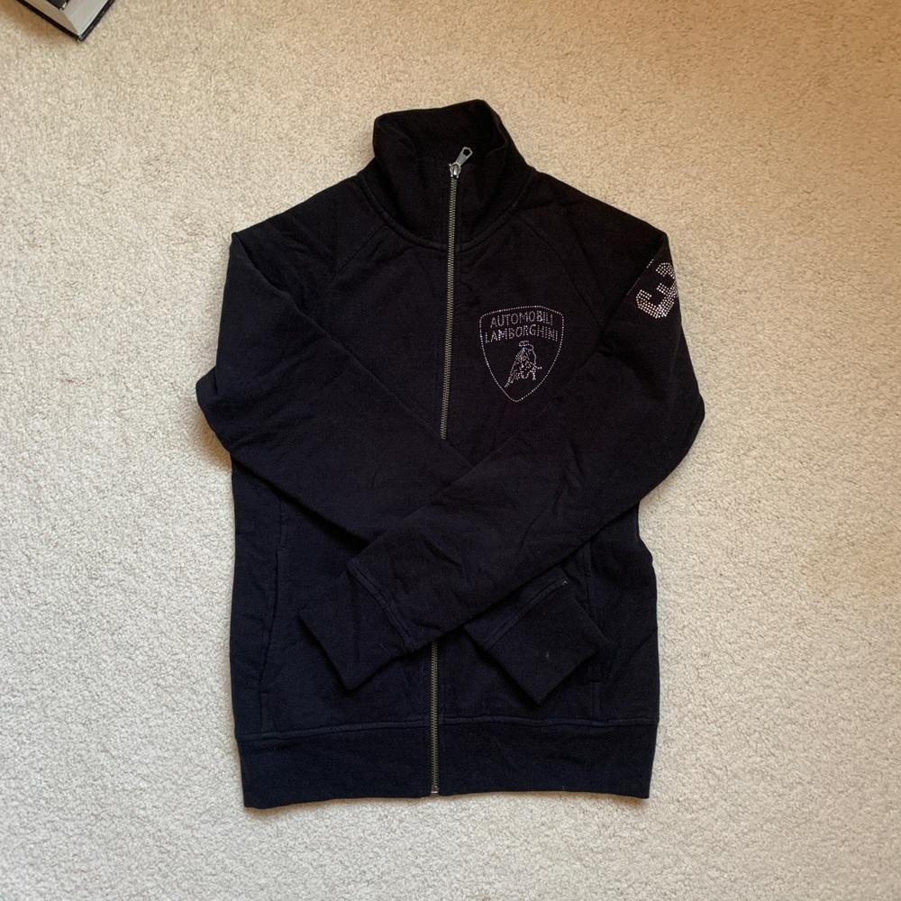 Vintage authentic Lamborghini studded zip up